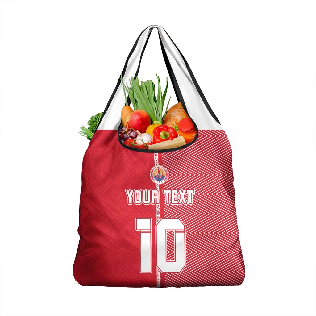 Custom Tahiti Football-Iron Warriors Grocery Bag LT03 1-pack One Size Red - Polynesian Pride