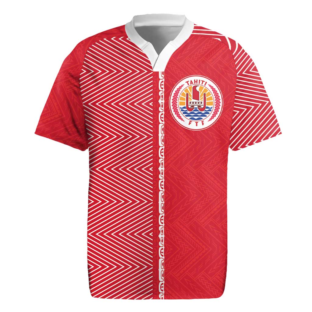 Custom Tahiti Football-Iron Warriors Rugby Jersey LT03 Red - Polynesian Pride