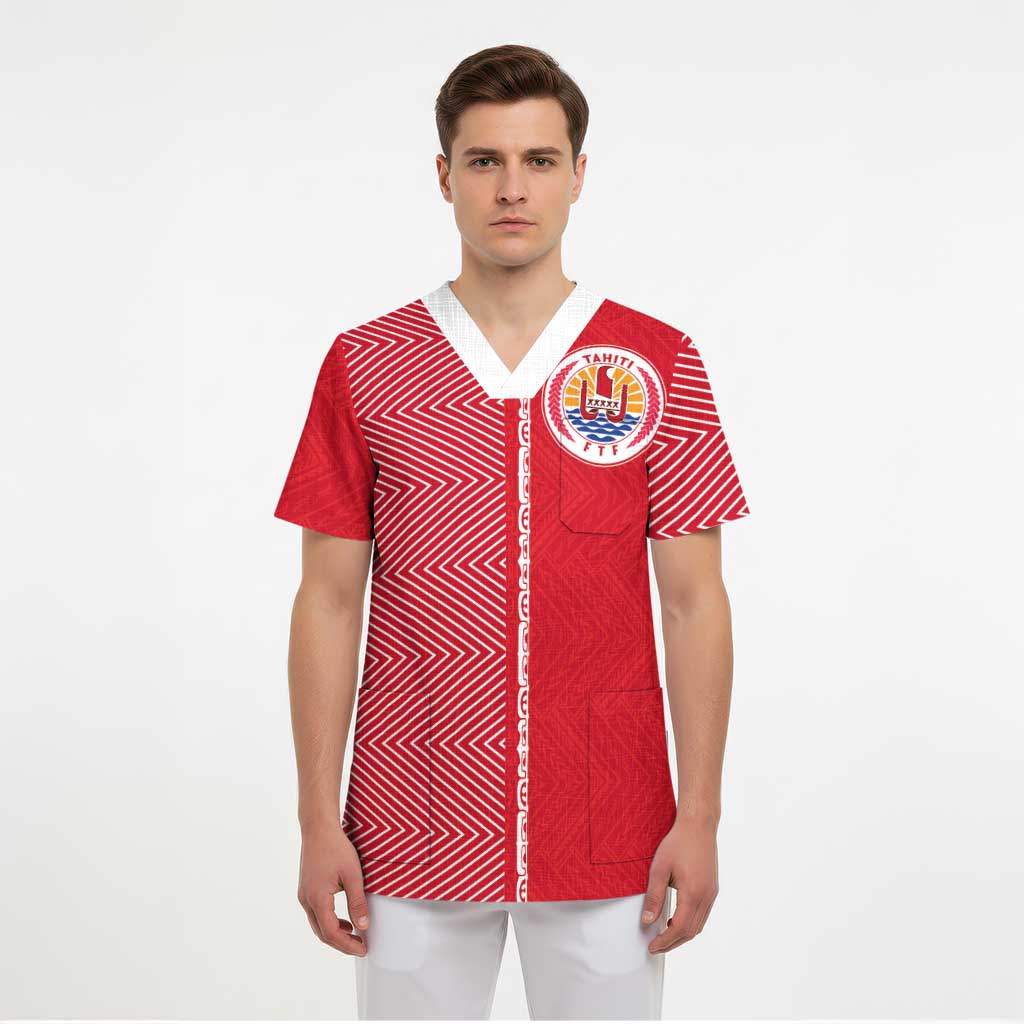 Custom Tahiti Football-Iron Warriors Scrub Top - Polynesian Pride