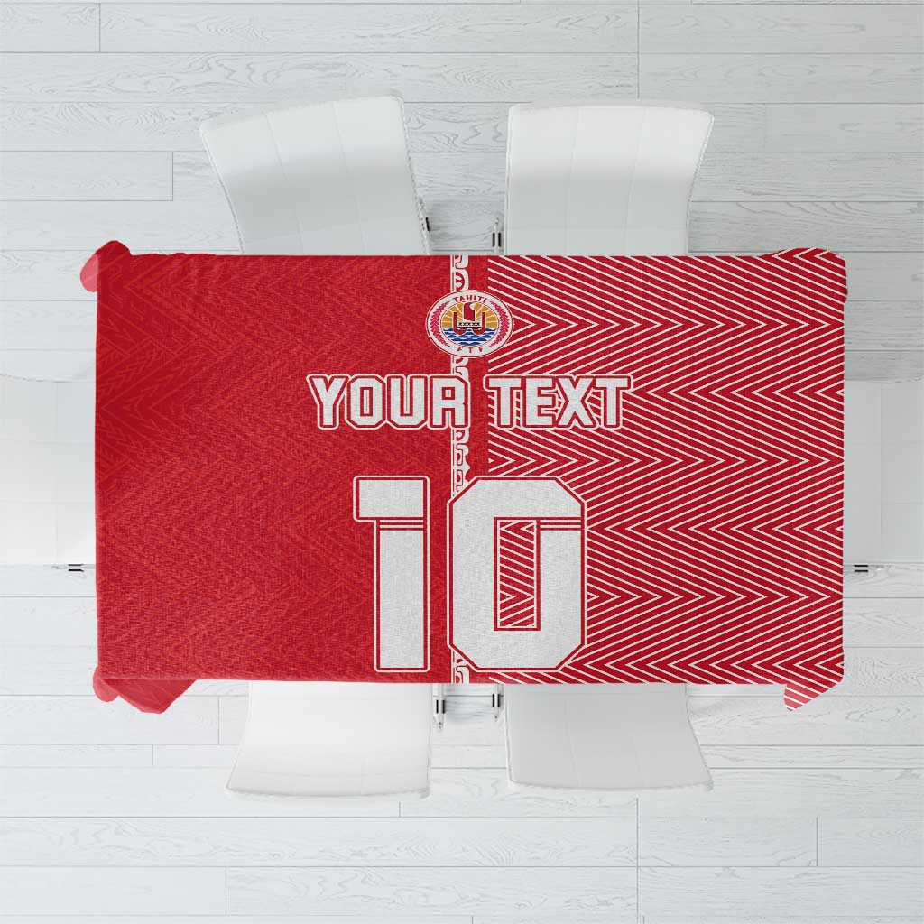 Custom Tahiti Football-Iron Warriors Tablecloth LT03 Red - Polynesian Pride