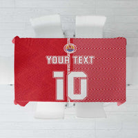 Custom Tahiti Football-Iron Warriors Tablecloth LT03 Red - Polynesian Pride