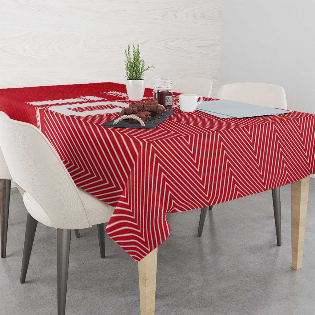 Custom Tahiti Football-Iron Warriors Tablecloth LT03 - Polynesian Pride