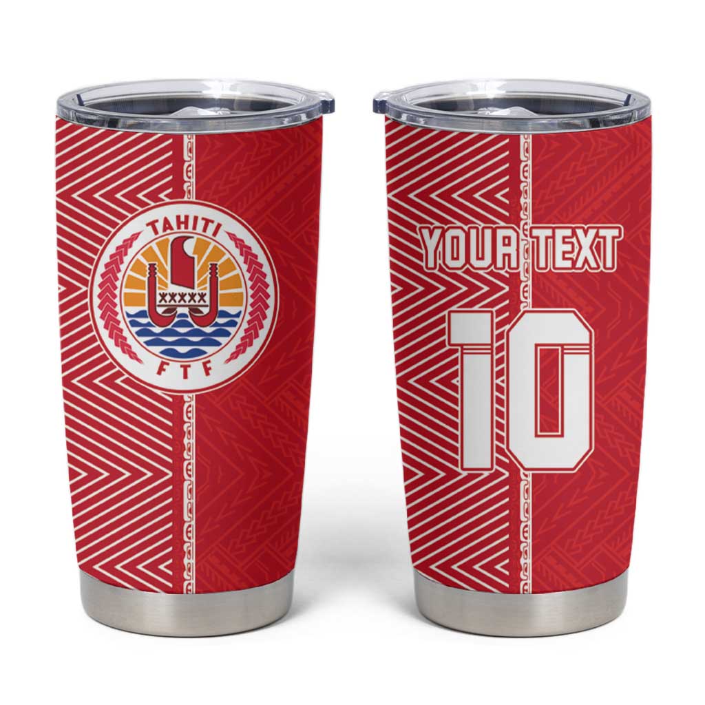 Custom Tahiti Football-Iron Warriors Tumbler Cup LT03 Red - Polynesian Pride