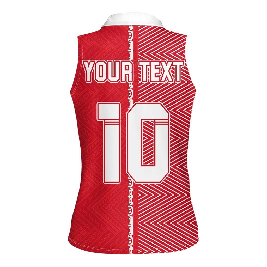 Custom Tahiti Football-Iron Warriors Women Sleeveless Polo Shirt LT03 - Polynesian Pride