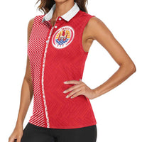 Custom Tahiti Football-Iron Warriors Women Sleeveless Polo Shirt LT03 - Polynesian Pride