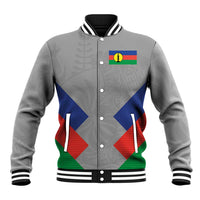 Custom New Caledonia-The Kagus Baseball Jacket LT03 Unisex Gray - Polynesian Pride