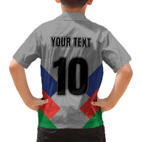 Custom New Caledonia-The Kagus Family Matching Off The Shoulder Long Sleeve Dress and Hawaiian Shirt