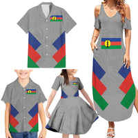 Custom New Caledonia-The Kagus Family Matching Summer Maxi Dress and Hawaiian Shirt LT03 - Polynesian Pride