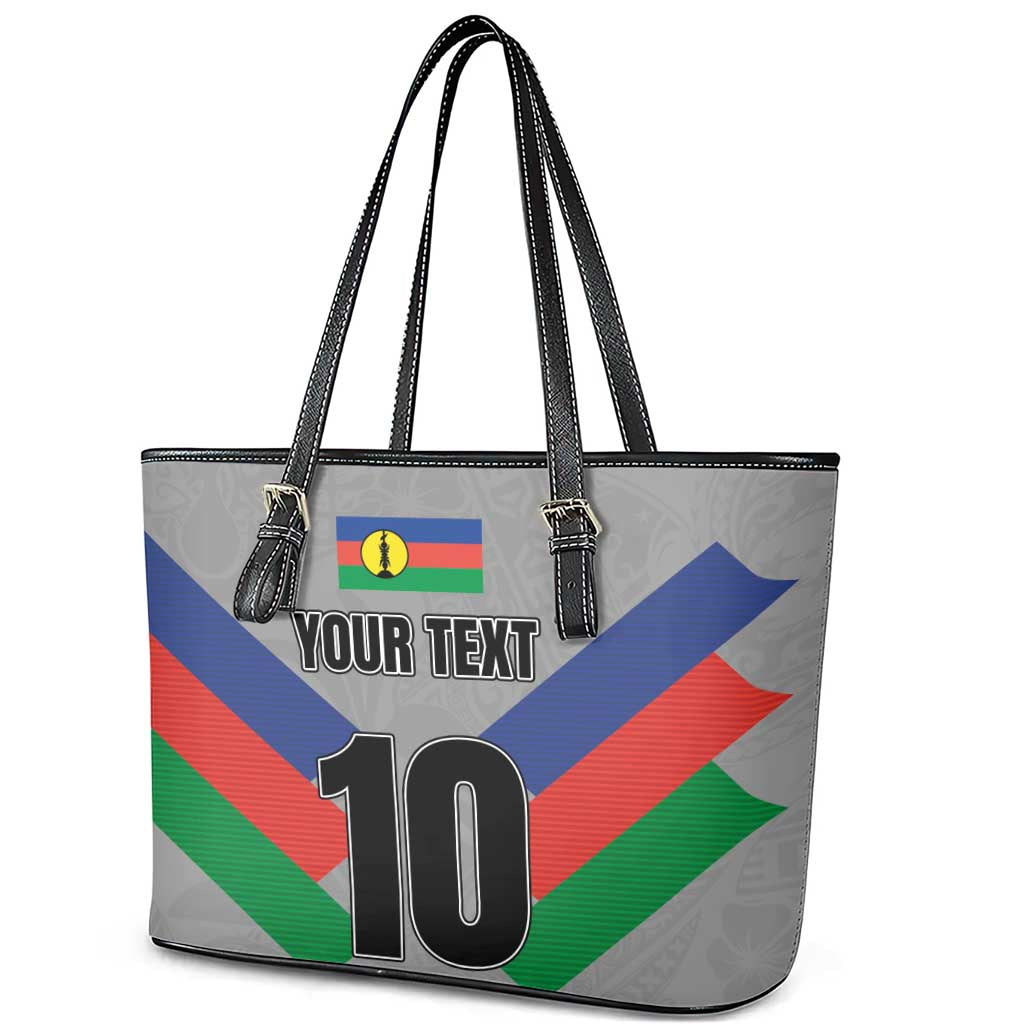 Custom New Caledonia-The Kagus Leather Tote Bag LT03 - Polynesian Pride