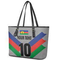 Custom New Caledonia-The Kagus Leather Tote Bag LT03 - Polynesian Pride