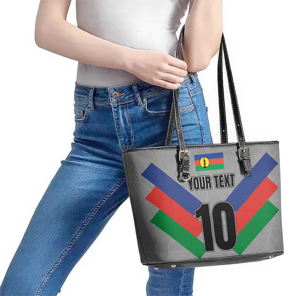 Custom New Caledonia-The Kagus Leather Tote Bag LT03 - Polynesian Pride
