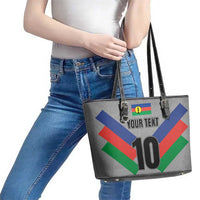 Custom New Caledonia-The Kagus Leather Tote Bag LT03 - Polynesian Pride