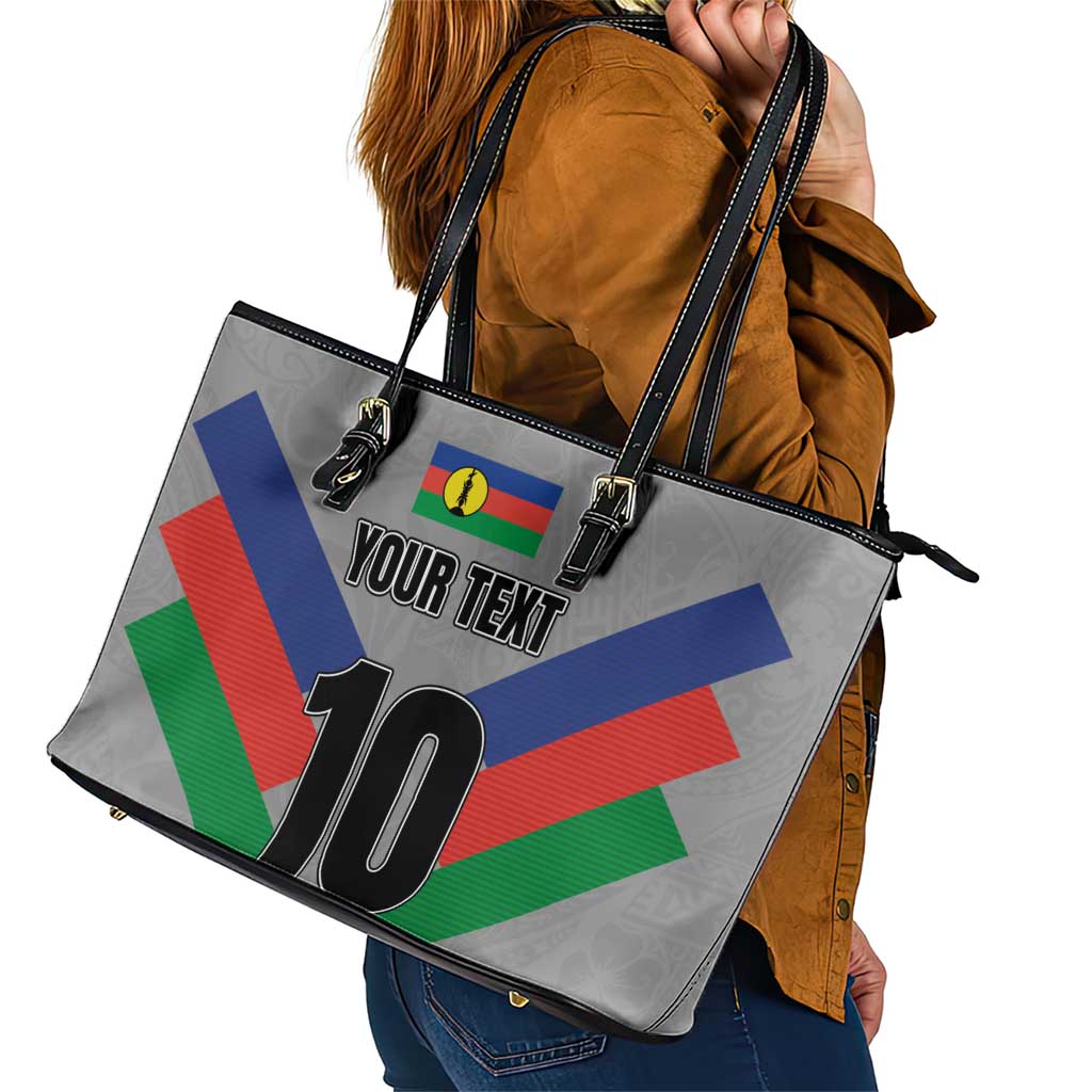 Custom New Caledonia-The Kagus Leather Tote Bag LT03 - Polynesian Pride