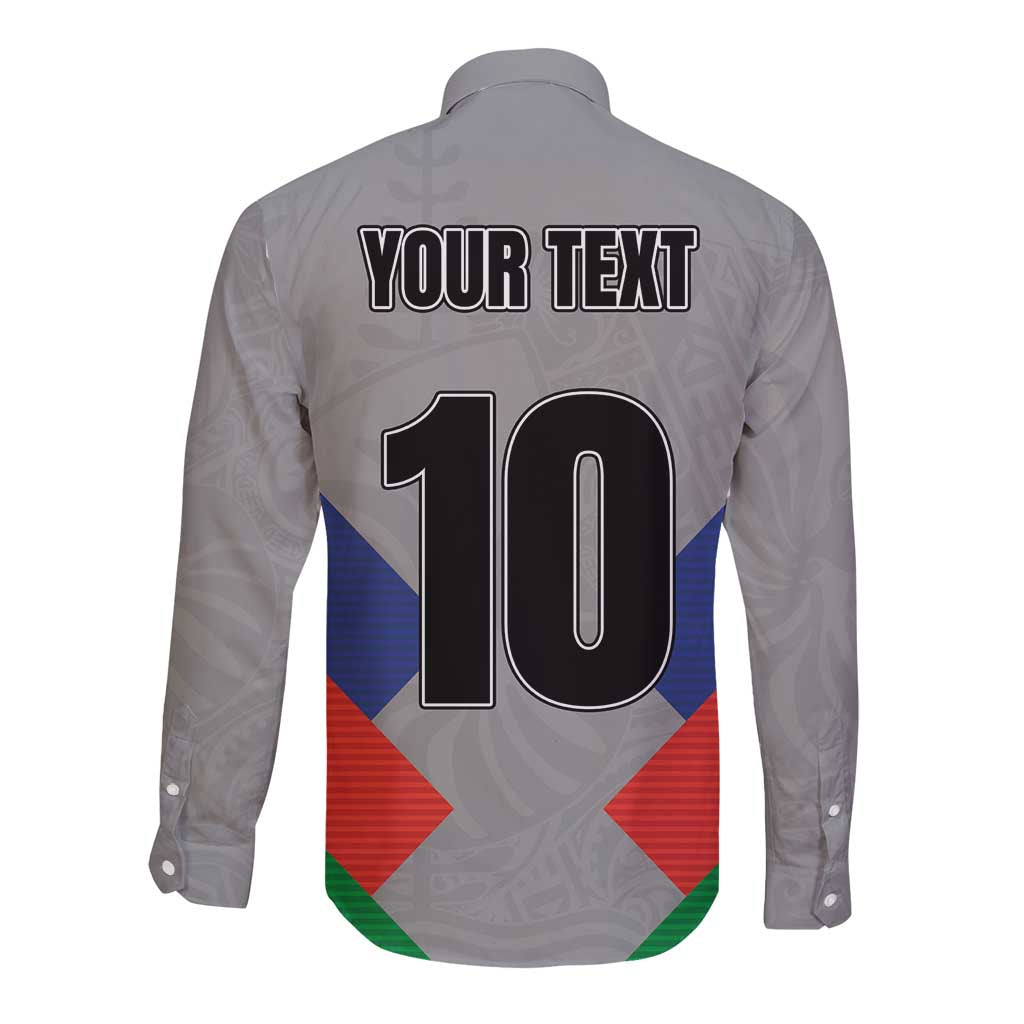 Custom New Caledonia-The Kagus Long Sleeve Button Shirt LT03 - Polynesian Pride