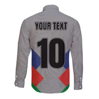 Custom New Caledonia-The Kagus Long Sleeve Button Shirt LT03 - Polynesian Pride