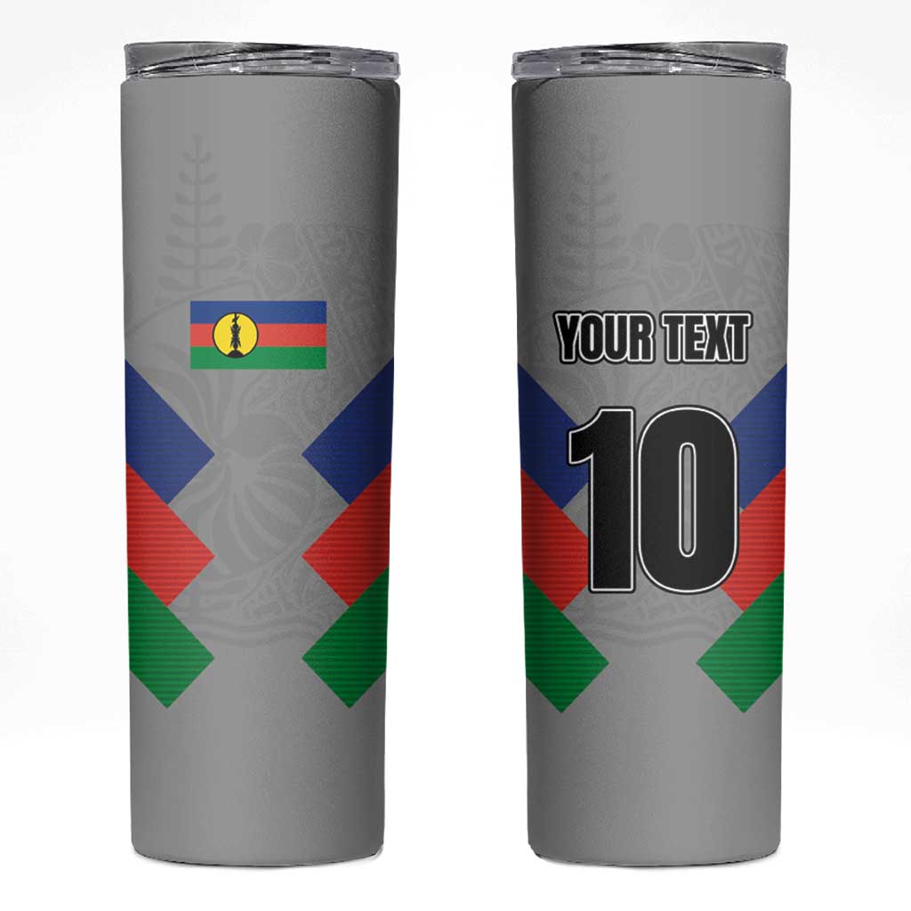 Custom New Caledonia-The Kagus Skinny Tumbler LT03 Gray - Polynesian Pride