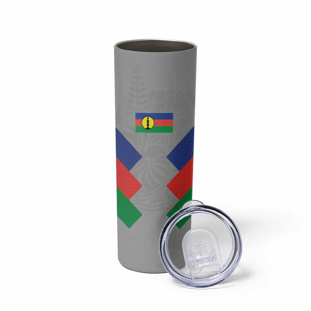 Custom New Caledonia-The Kagus Skinny Tumbler LT03 - Polynesian Pride