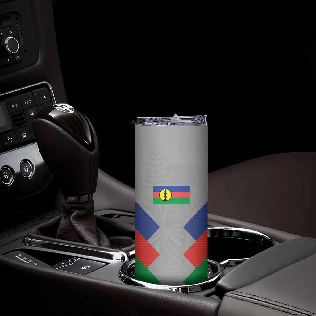Custom New Caledonia-The Kagus Skinny Tumbler LT03 - Polynesian Pride