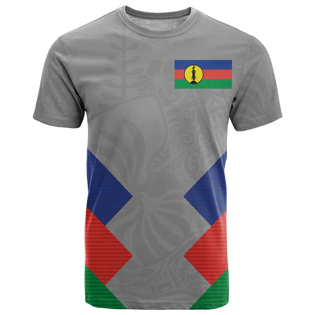 Custom New Caledonia-The Kagus T Shirt LT03 Gray - Polynesian Pride