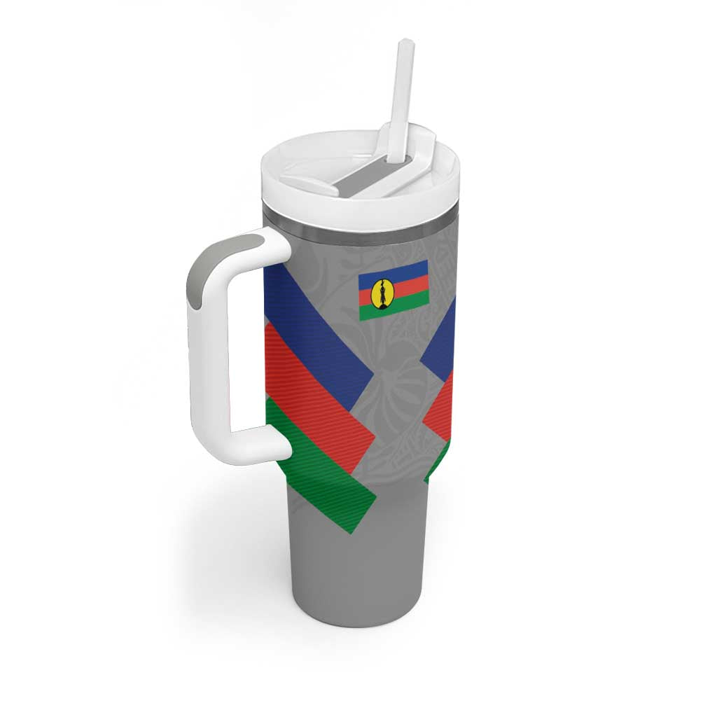 Custom New Caledonia-The Kagus Tumbler With Handle LT03 - Polynesian Pride