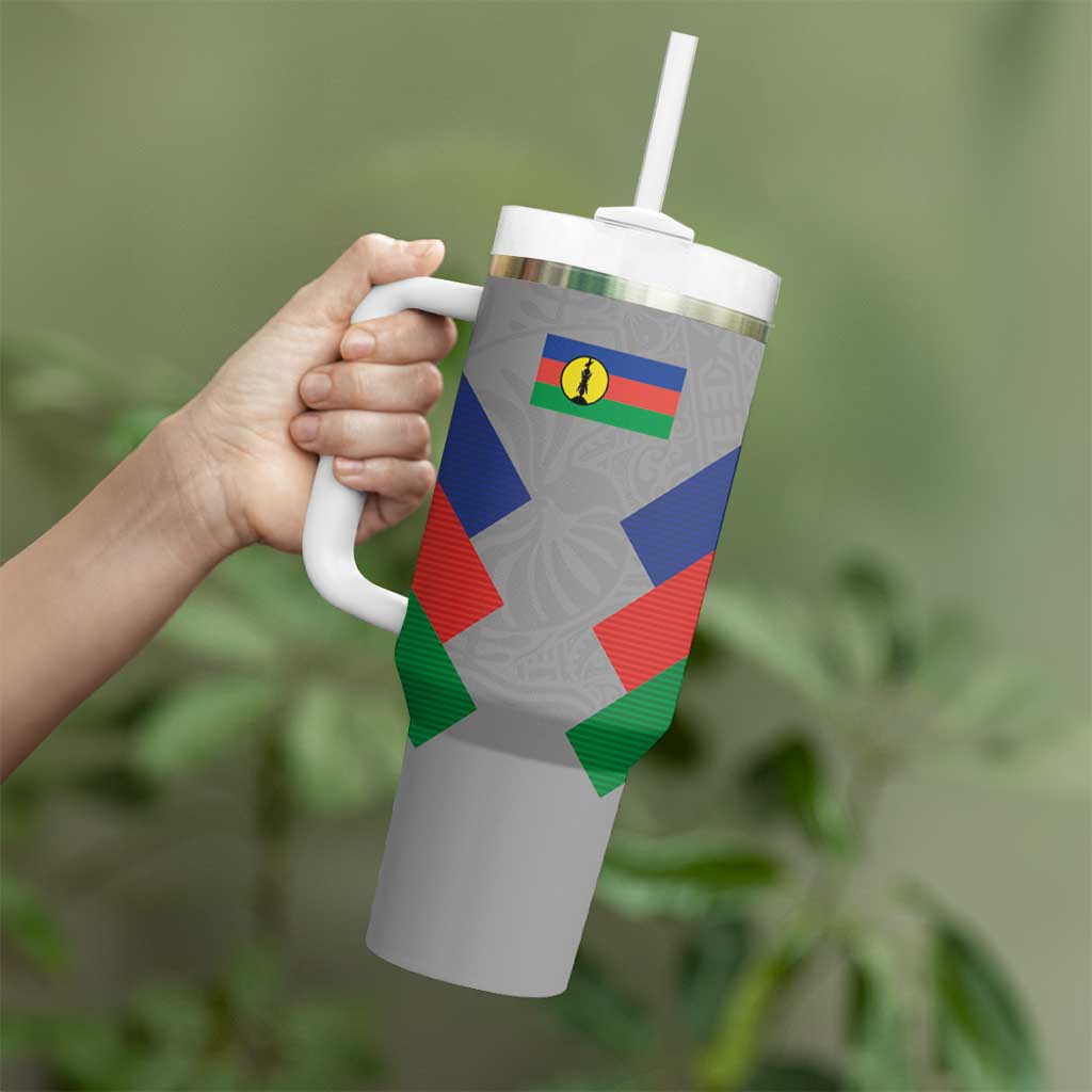Custom New Caledonia-The Kagus Tumbler With Handle LT03 - Polynesian Pride