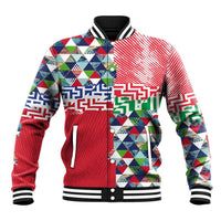 Hawaiian Floral Kakau Tropical Leaves-Sporty Style Baseball Jacket