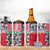 Hawaiian Floral Kakau Tropical Leaves-Sporty Style 4 in 1 Can Cooler Tumbler