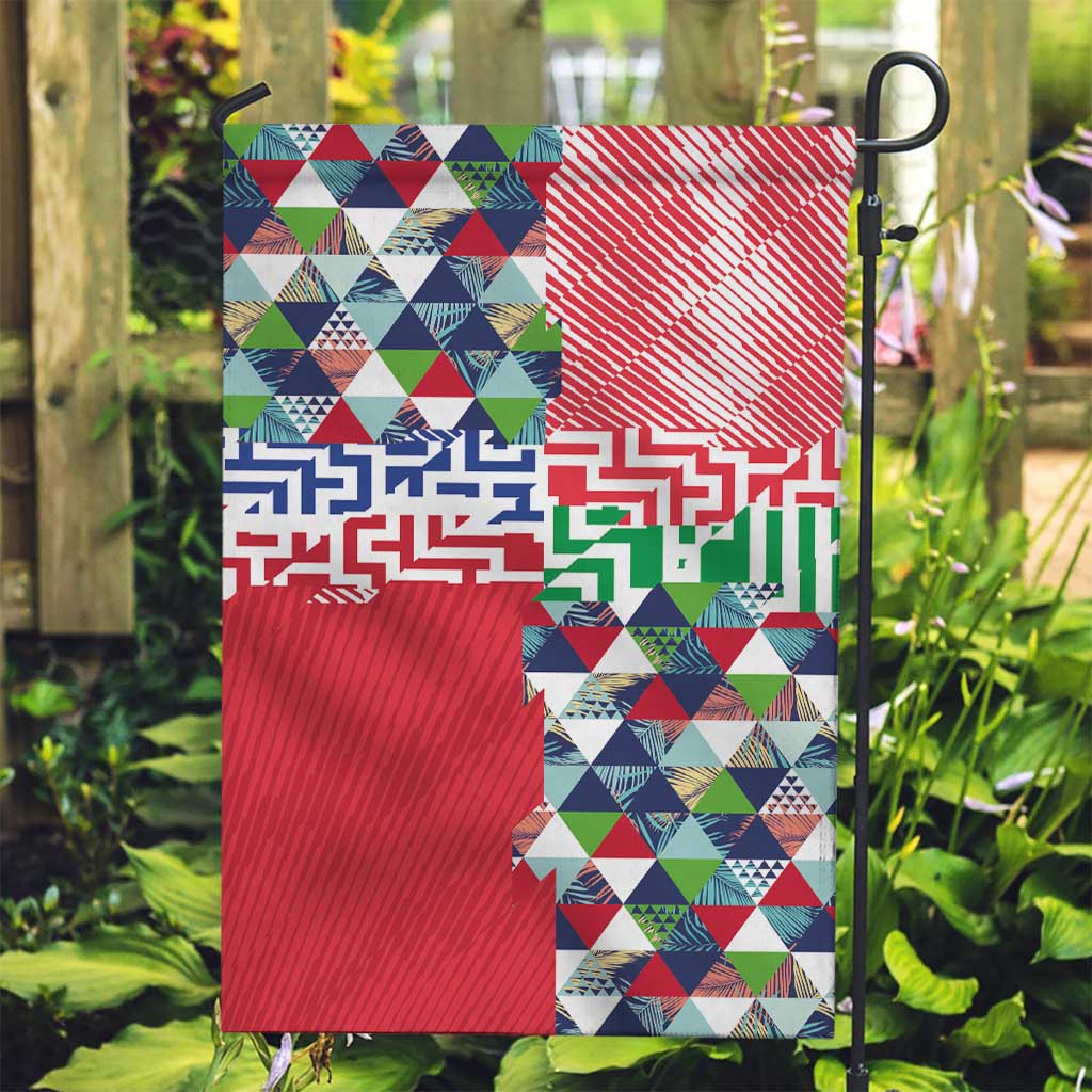 Hawaiian Floral Kakau Tropical Leaves-Sporty Style Garden Flag