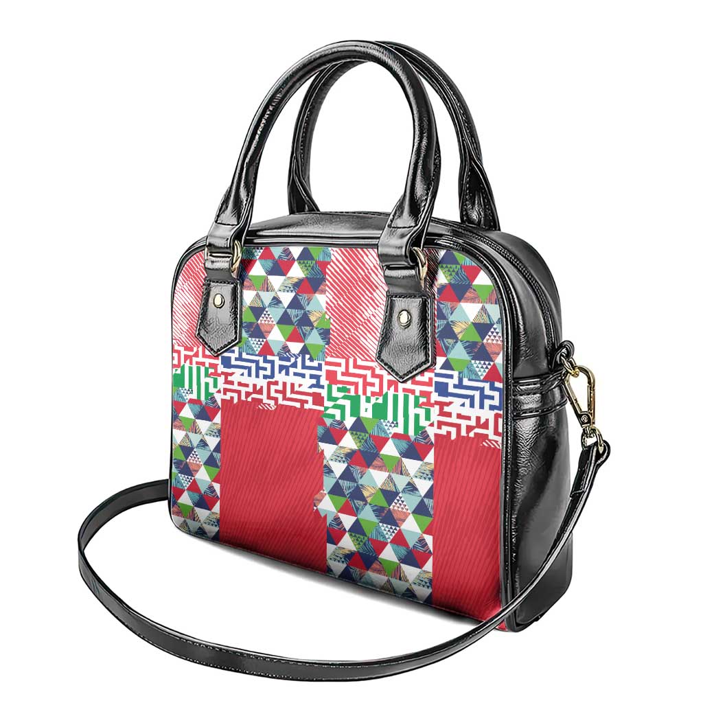 Hawaiian Floral Kakau Tropical Leaves-Sporty Style Shoulder Handbag