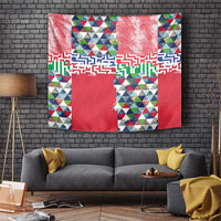 Hawaiian Floral Kakau Tropical Leaves-Sporty Style Tapestry