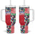 Hawaiian Floral Kakau Tropical Leaves-Sporty Style Tumbler With Handle