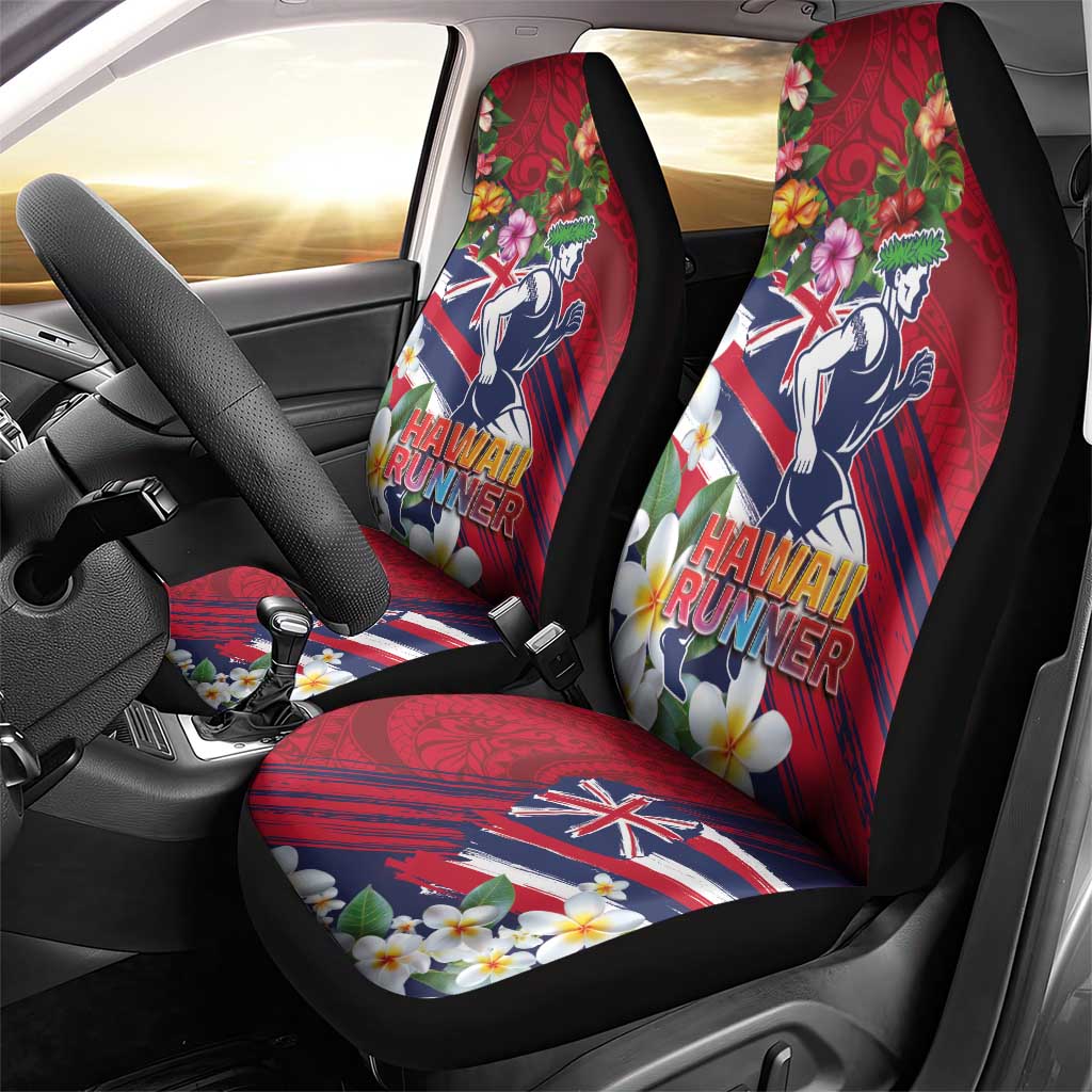 Hawaii Runner-Kakau Art with Lei and Plumeria Car Seat Cover