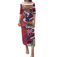 Hawaii Runner-Kakau Art with Lei and Plumeria Family Matching Puletasi and Hawaiian Shirt