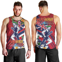 Hawaii Runner-Kakau Art with Lei and Plumeria Men Tank Top