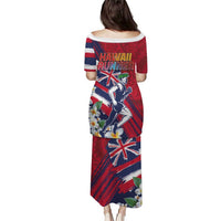 Hawaii Runner-Kakau Art with Lei and Plumeria Puletasi