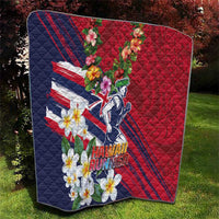 Hawaii Runner-Kakau Art with Lei and Plumeria Quilt