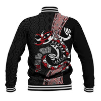 Aotearoa Toitu Te Tiriti Taniko Baseball Jacket Maori Taniwha Haka - Honour the Treaty LT03 - Polynesian Pride