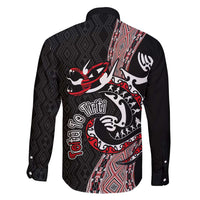 Aotearoa Toitu Te Tiriti Taniko Family Matching Short Sleeve Bodycon Dress and Hawaiian Shirt Maori Taniwha Haka - Honour the Treaty LT03 - Polynesian Pride