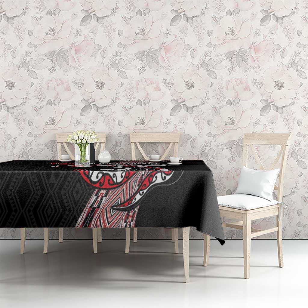 Aotearoa Toitu Te Tiriti Taniko Tablecloth Maori Taniwha Haka - Honour the Treaty LT03 - Polynesian Pride