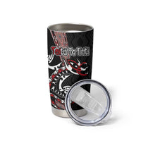 Aotearoa Toitu Te Tiriti Taniko Tumbler Cup Maori Taniwha Haka - Honour the Treaty