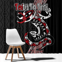 Aotearoa Toitu Te Tiriti Taniko Window Curtain Maori Taniwha Haka - Honour the Treaty