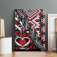Aotearoa Maori Moko Art with Taniko Half Style Canvas Wall Art