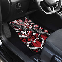 Aotearoa Maori Moko Art with Taniko Half Style Car Mats