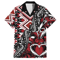 Aotearoa Maori Moko Art with Taniko Half Style Hawaiian Shirt
