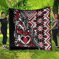 Aotearoa Maori Moko Art with Taniko Half Style Quilt LT03 - Polynesian Pride
