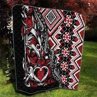 Aotearoa Maori Moko Art with Taniko Half Style Quilt LT03 - Polynesian Pride