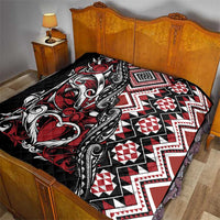 Aotearoa Maori Moko Art with Taniko Half Style Quilt LT03 - Polynesian Pride
