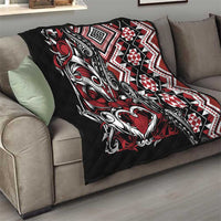 Aotearoa Maori Moko Art with Taniko Half Style Quilt LT03 - Polynesian Pride