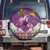 Hawaiian Lei Turtle and Plumeria Spare Tire Cover Polynerian Art Tattoo-Mauve Color