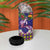 Hawaiian Lei Turtle and Plumeria 4 in 1 Can Cooler Tumbler Polynerian Art Tattoo-Navy Color
